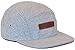 Skyed Apparel Premium 5 Panel Highland Gray Wool Camper Hat with Genuine Leather Strap