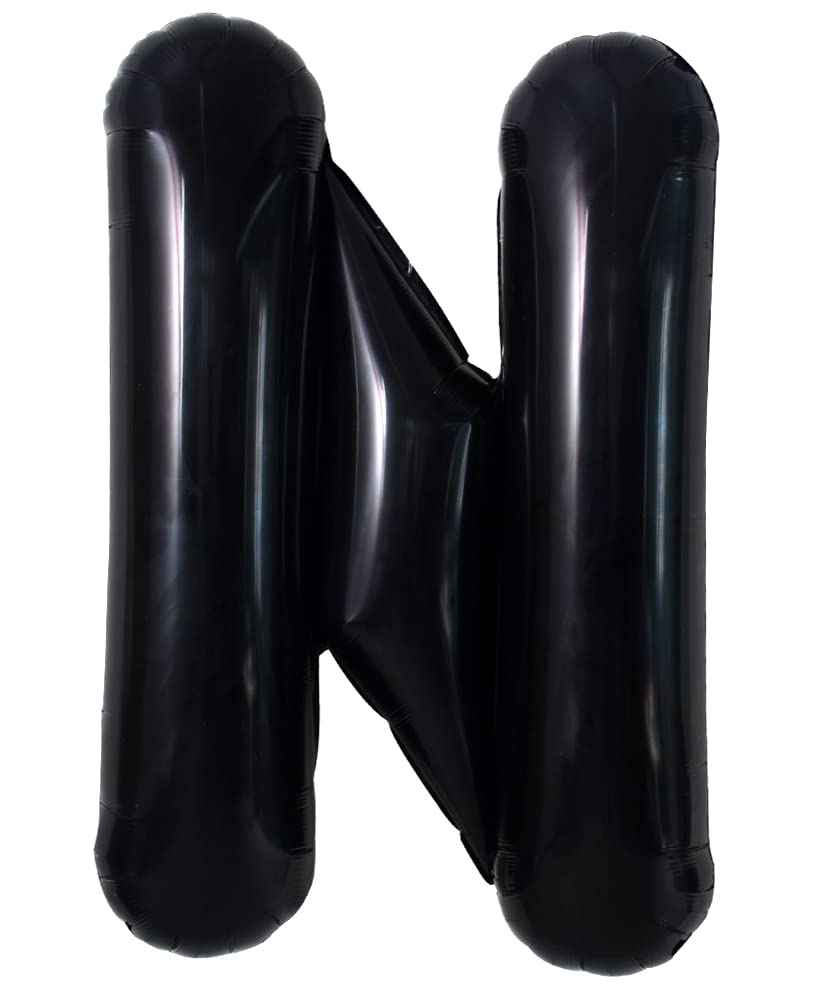 TONIFUL 40 Inch Large Black N Letter Jumbo Helium Balloons,Foil Mylar Big Alphabet Balloons for Birthday Party Anniversary Valentine's Day Supplies Decorations
