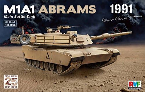 Rye Field Model 1:35 Main Battle Tank M1A1 Abrams 1991 Plastic Model Kit #5006