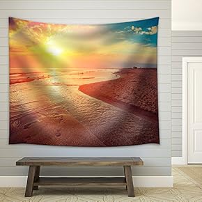 Sunrise Over Sea - Fabric Wall Tapestry Home Decor - 51x60 inches