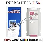 New compatible #72 ink cartridge for HP Designjet T610/620/770/1100/1200- Magenta(C9372A)