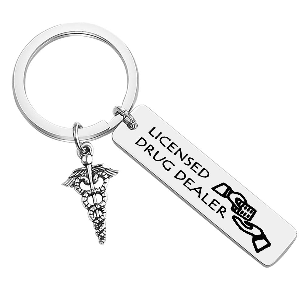 Baipilu Appreciation Gift Keyring Funny Pharmacist Gifts Keyring Keychain Thank You Gift for Pharmacists Christmas Birthday Graduation Retirement Gifts for Pharmacist