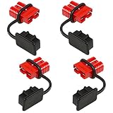 Orion Motor Tech 4 Pcs 6-8 Gauge Battery Quick Connect Disconnect Wire Harness Plug Kit for Recovery Winch or Trailer, 12-36V DC, 50A (4 Pcs)