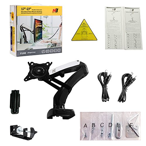 North-Bayou-Monitor-Desk-Mount-Stand-Full-Motion-Swivel-Monitor-Arm-for-17-27-Computer-Monitor-with-Gas-Spring