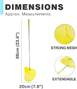 D.A.Y. Republic 27inch Kids Extendable Fishing Net Telescopic Handle Yellow view 2