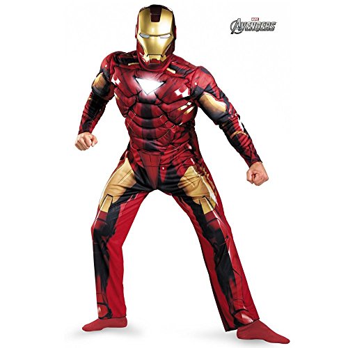 Disguise Marvel Men's Iron Man Mark 6 Classic Muscle Adult