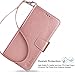 LG V20 Case,Arae LG V20 Wallet Case with Kickstand and Flip Cover, Rose Gold