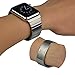 Eoso Stainless Steel Replacement Smart Watch Band Link Bracelet with Double Button Folding Clasp for 38mm Apple Watch All Model(Bracelet Silver,38mm)