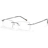 Cyxus 11g Titanium Blue Light Blocking Glasses Men Woman Rimless Ultralight Computer Gaming Office Study Eyeglasses 8602