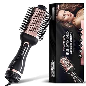 Cepillo profesional para secador de pelo, secador y volumen de color negro  dorado (rosa negro) : Belleza y Cuidado Personal - Amazon.com