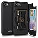 iPhone 8 Case, TORU [iPhone 8 Wallet Case Black] Hidden Credit Card Holder ID Slot Card Case with Mirror for Apple iPhone 8 (2017) / iPhone 7 (2016) / iPhone 7 (2016) - Matte Black