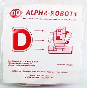 Image of DQ Dairy Queen Alpha-Robots "P" Robot Kid's Pick-nic! Toy