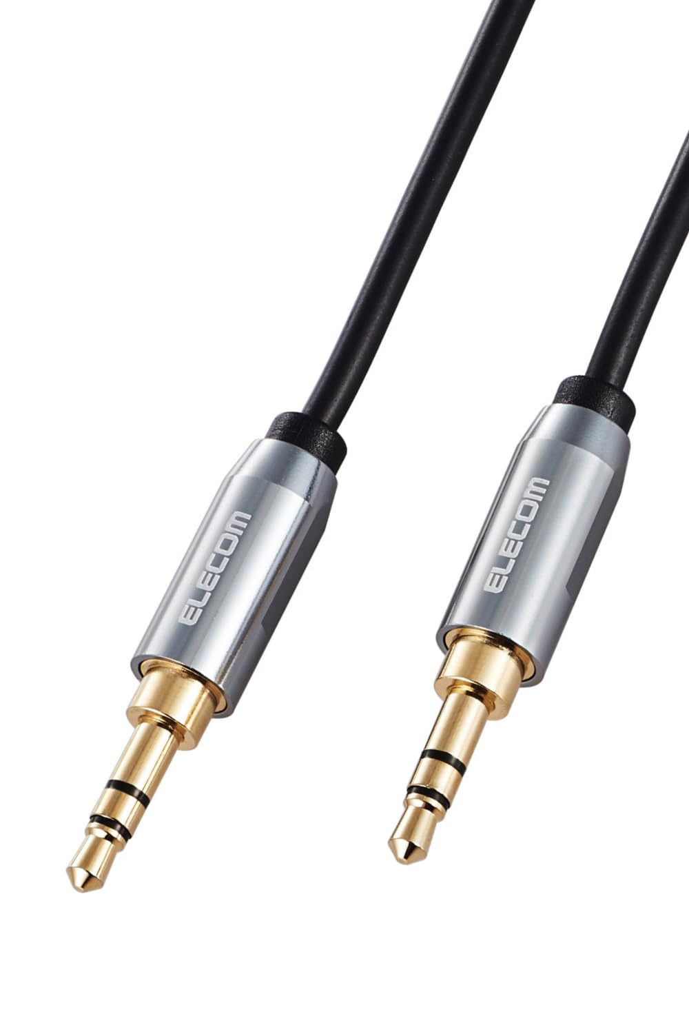 エレコム オーディオケーブル イヤホン 3極 3.5mm ステレオミニプラグ 1m AUX [信号の歪みや伝送ロスが少ない] ヘッドホン/スマホ/PC/ホームステレオ/カーステレオ/スピーカー ブラック ECDH-35M10BK商品画像