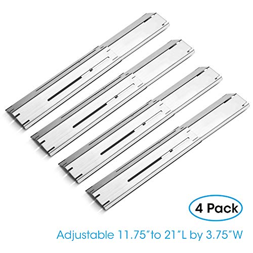 Unicook Grill Heat Plate 4 Pack, Heavy Duty Stainless Steel Heat Shield Replacement Parts