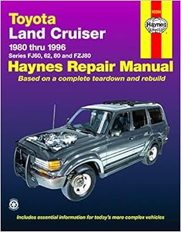 Toyota Land Cruiser Series Fj60 62 80 Fzj80 80 96 Haynes Repair Manual Haynes John 9781563923012 Amazon Com Books