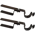 NONO Bracket Mini - Inside Mounted Blinds Curtain Rod Bracket Attachment for Mini Blinds (Brown)