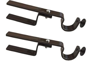 THE NONO BRACKET COMPANY NONO Bracket Mini - Inside Mounted Blinds Curtain Rod Bracket Attachment for Mini Blinds (Brown)