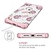 LONTECT for iPhone XR 2018 Case Floral 3 in 1 Heavy Duty Hybrid Sturdy High Impact Shockproof Rugged Protective Cover Case for Apple iPhone XR 6.1, Pineapple/Rose Gold