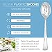 Klikel Silver Plastic Spoons – 125 Count - Heavy Duty Disposable Silverware -– Elegant Party Cutlery - Reusable Paper Good Supplies For Dinner Parties