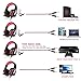 Beexcellent 3.5mm Gaming Headset for PlayStation 4, Xbox One, PC, Laptops, Smartphones, RED