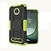 Yiakeng Moto Z Play Droid Case, Shockproof Impact Protection Tough Rugged Dual Layer Protective Case Cover with Kickstand for Motorola Moto Z Play Droid (Grreen)