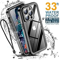 Temdan for iPhone 14 Pro Case Waterproof, [Built-in