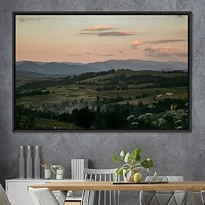 signwin Framed Canvas Wall Art Mountainscape Aerial Dramatic...