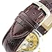 YouYouPifa Brilliant Hand-Winding Mechanical Golden Dial Brown PU Leather Band Watch NBW0FD5533-SS3