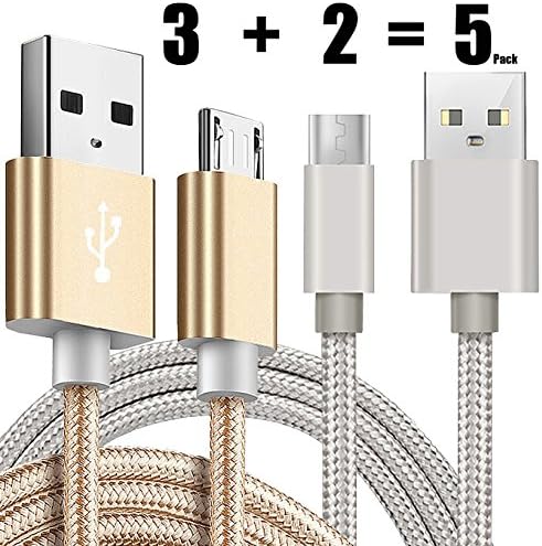 [5 Pack] Kindle USB Cable A Male to Micro B 5FT iBarbe Sync and Fast Charging Cable Wire Sturdy Charging Cable for Use with All Kindle Tablets and e-Readers