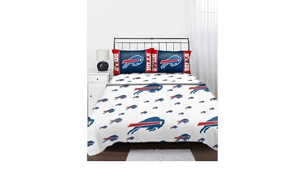 Bedding Buffalo Bills Twin Full Comforter Pillow Sham Set Home