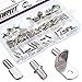 Swpeet 110Pcs 3 Styles Shelf Pins Kit, Top Quality Nickel Plated Shelf Bracket Pegs Cabinet Furniture Shelf Pins Support for Shelf Holes on Cabinets, Entertainment Centers