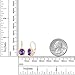 Gem Stone King 18K Yellow Gold Plated Silver Purple Amethyst Earrings | 3.32 Cttw | Oval Dangle Earrings For Women | Gemstone Birthstone | Oval 9X7MM