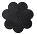 40 Pairs Womens Pasties Satin Nipple Cover Breast Petal Disposable Flower Shape,Nude&black,One Size