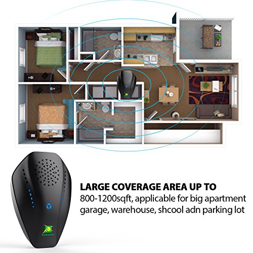 Neatmaster Bug Repellent Electronic Ultrasonic Pest Repeller Plug in -Mosquito Repellent, Pest Control for Roach, Mice, Spider, Ant, Rodent (Black)