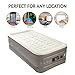 Ivation Premium Comfort Inflatable Air Mattress (Twin) Blow Up Air Bed w/14 Dual Coils - FirmaCoil Technology, Raised 20” Height w Built-in Electric Pump for Guest Travel Camping (Brown/Beige)
