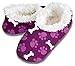 Paws and Bones Violet Snoozies Womens Fleece Lined Footies