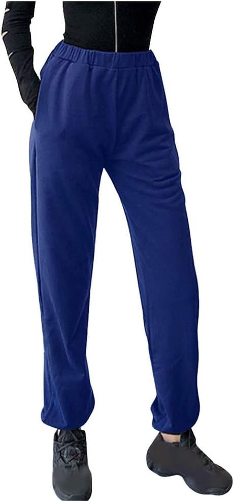 TRENDINAO Womens Ankle Joggers Sweatpants,Girl's Casual Lightweight Drawstring Trousers Tapered Athletic Sport Cargo Pants