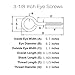Zeltauto Screw Eyes Screw-in Eye Hooks Hold 80LBS, Nickel Steel Eyelet Screws for Wood Crafts (3 1/8 Inches, 6)