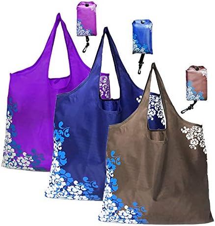 GAOYIshopping Bag,Shopping Bags Reusable Grocery, Foldable Reusable Shopping Bags 3 Pack,Machine Washable, Durable, Lightweight