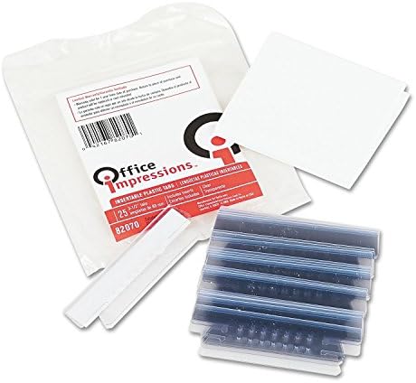 Office Impressions - Hanging Folder Index Tabs - 1/3 Tab - Clear - 25 Tabs