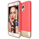 Galaxy Note 4 Case, Maxboost [Vibrance Series] Protective DUAL-layered SOFT-Interior Scratch Finished Slider Style Hard Cases for Samsung Note 4 (2014 Model SM-N910S/SM-N910C)- Italian Rose/Gold
