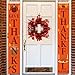 Mosoan Fall Thanksgiving Porch Sign - Fall Thanksgiving Decorations Outdoor Indoor - Give Thanks Banner - Blessed Thankful Grateful Sign - Fall Autumn Thanksgiving Yard Front Door Hanging Decor
