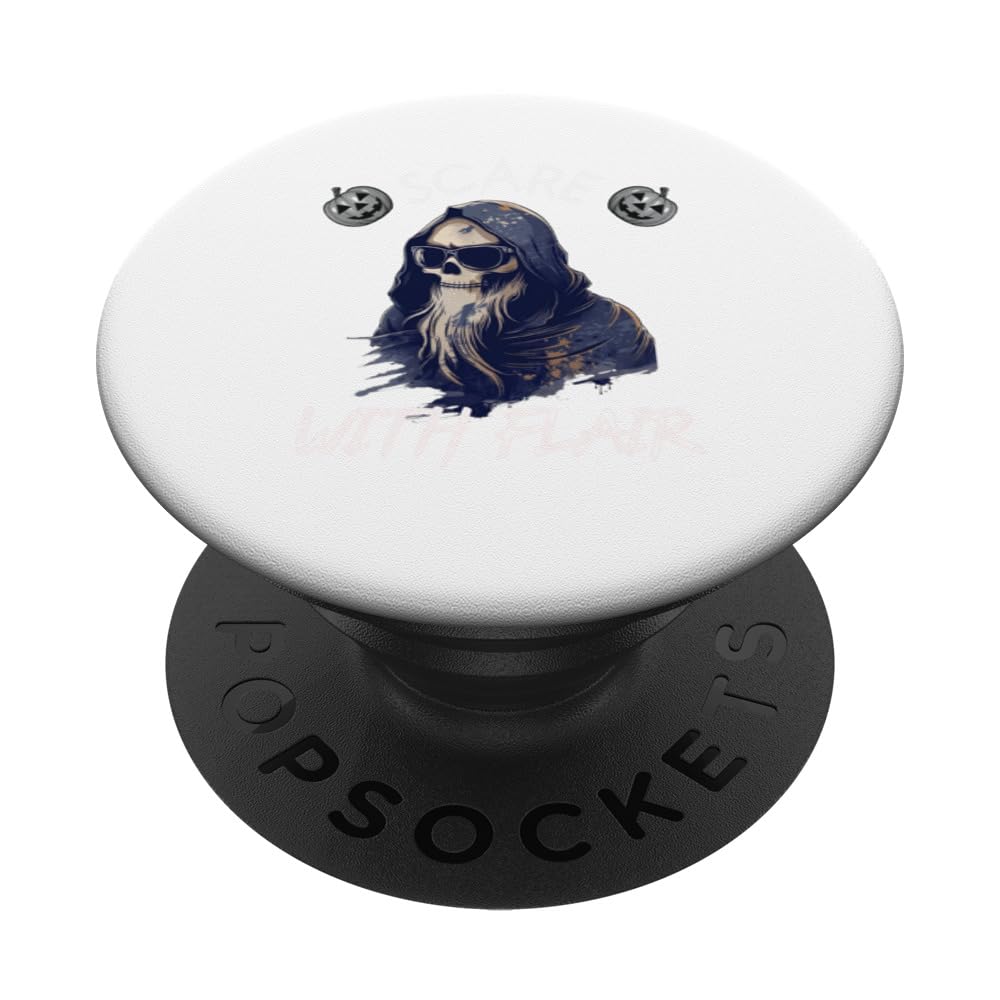 Funny Scare With Flair Halloween Ghost Scary Cool Monster PopSockets Swappable PopGrip