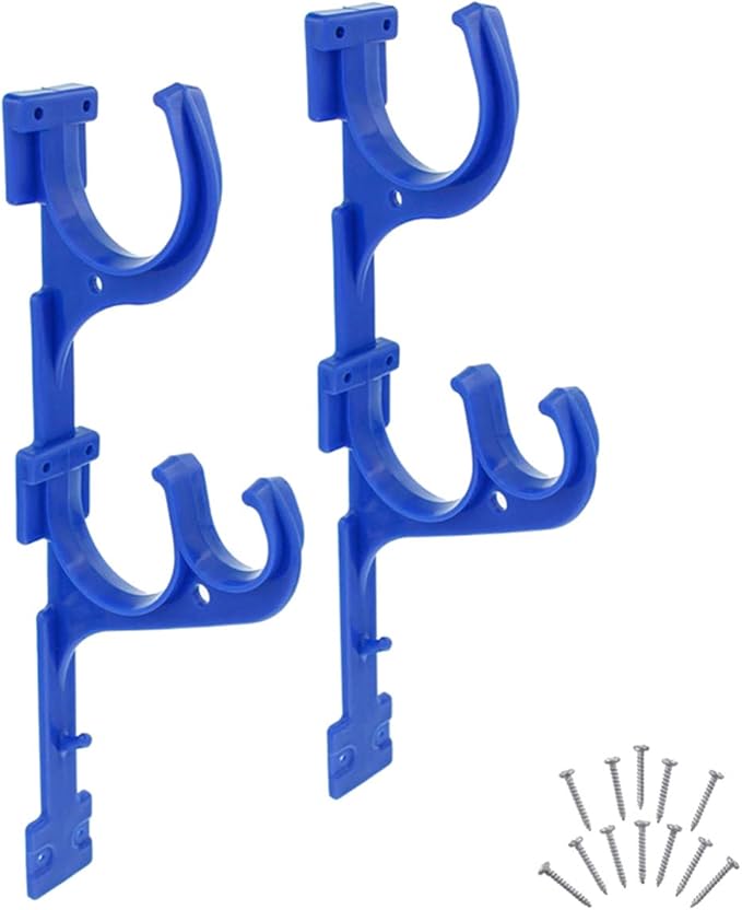 DOITOOL 2PCS Swimming Pool Pole Hangers Pool Hooks for Telescopic Poles