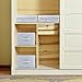 MEÉLIFE Foldable Fabric Underwear Organizer Bras Storage Box,Clothes Storage Drawer Basket Bins Containers with Lids Divider for Apparel Garments Socks Ties Scarves (Light Gray)