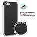 LoHi Case for iPhone 5s/5/Se, [Extra Front Raised Lip] Hybrid Impact 3 Color Shockproof Rugged Soft TPU Hard PC Bumper Cover - Black