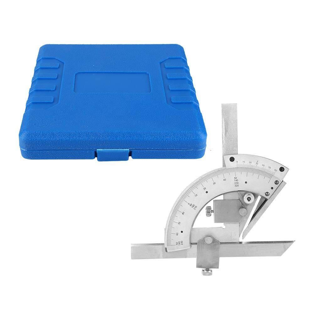 Carbon Steel Fine Tuning Angle Finder Ruler Vernier Bevel Protractor, Anti Rust,0-320° Universal Bevel Protractor Meter Angle Finder for Woodworking, Carpenter, Construction