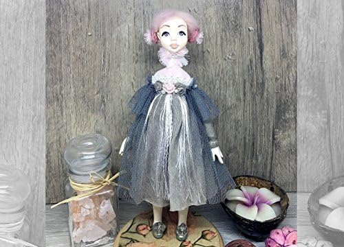 Art doll Handmade doll Sculpted Rose hair Doll Paperclay doll Home Decor OOAK One of a kind doll Exclusive gift