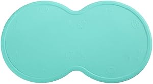 nosii Silicone Pet Feeding Placemat Anti-Skid Spill-Proof Dog Cat Food Mat for 2 Bowls