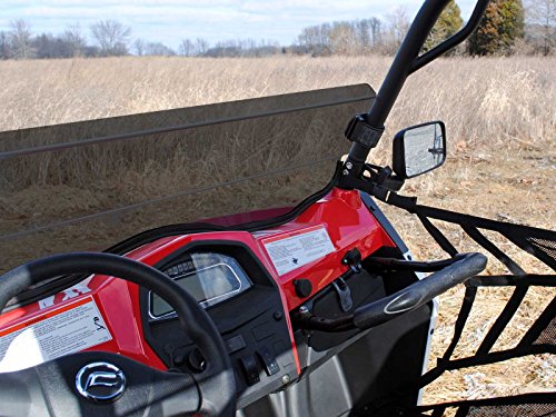 SuperATV Heavy Duty Dark Tinted Half Windshield for CFMOTO ZForce 800 EX / 500/800 Trail / 1000 (2014+) - Installs Within 5 Minutes!